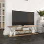 Hanah Home Soporte de TV Canaz v2 Negro y Nogal